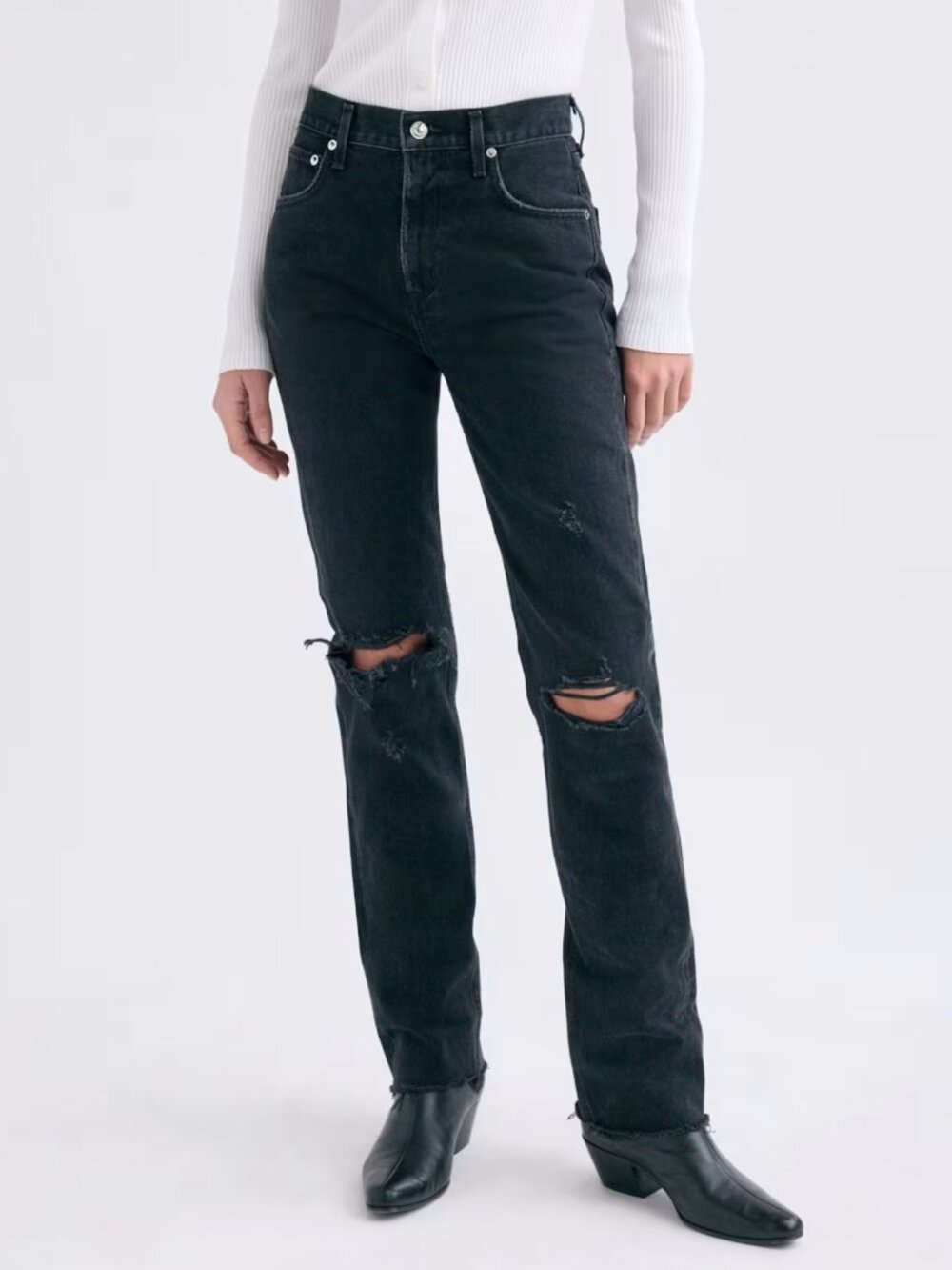 Agolde Cherie High-Rise Black